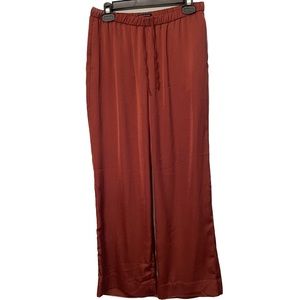 Banana Republic Satin Wide Leg Pants - Rust - Size S
